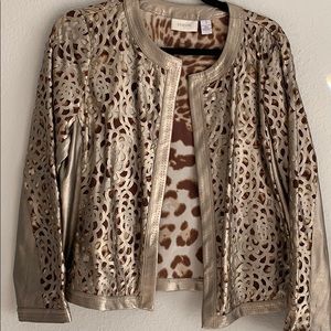 Chicos gold crop jacket